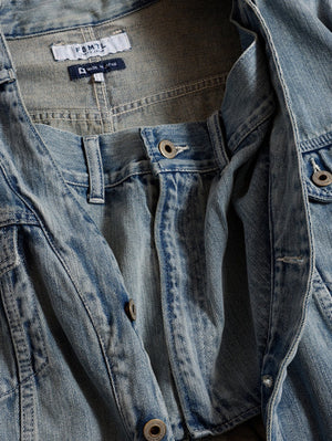 FDMTL DENIM T-FORM JACKET 3YR WASH