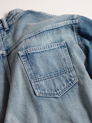 FDMTL DENIM T-FORM JACKET 3YR WASH