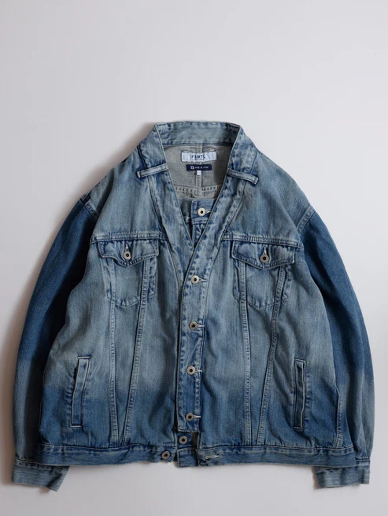 FDMTL DENIM T-FORM JACKET 3YR WASH