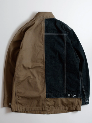 FDMTL FA25JK43B Brown THIRD JACKET COVERALL RINSE