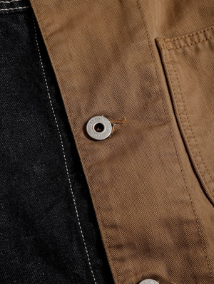 FDMTL FA25JK43B Brown THIRD JACKET COVERALL RINSE