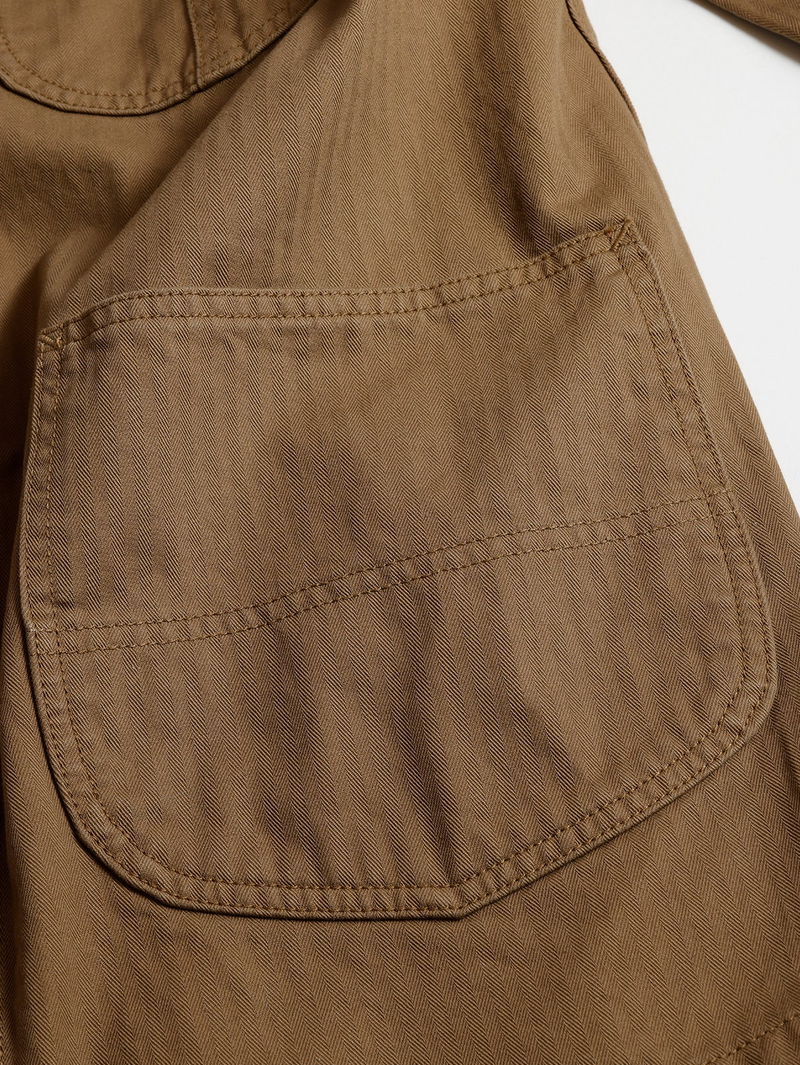 FDMTL FA25JK43B Brown THIRD JACKET COVERALL RINSE