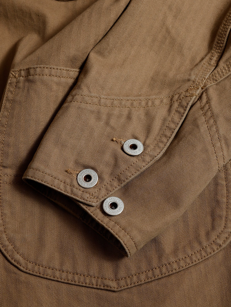 FDMTL FA25JK43B Brown THIRD JACKET COVERALL RINSE