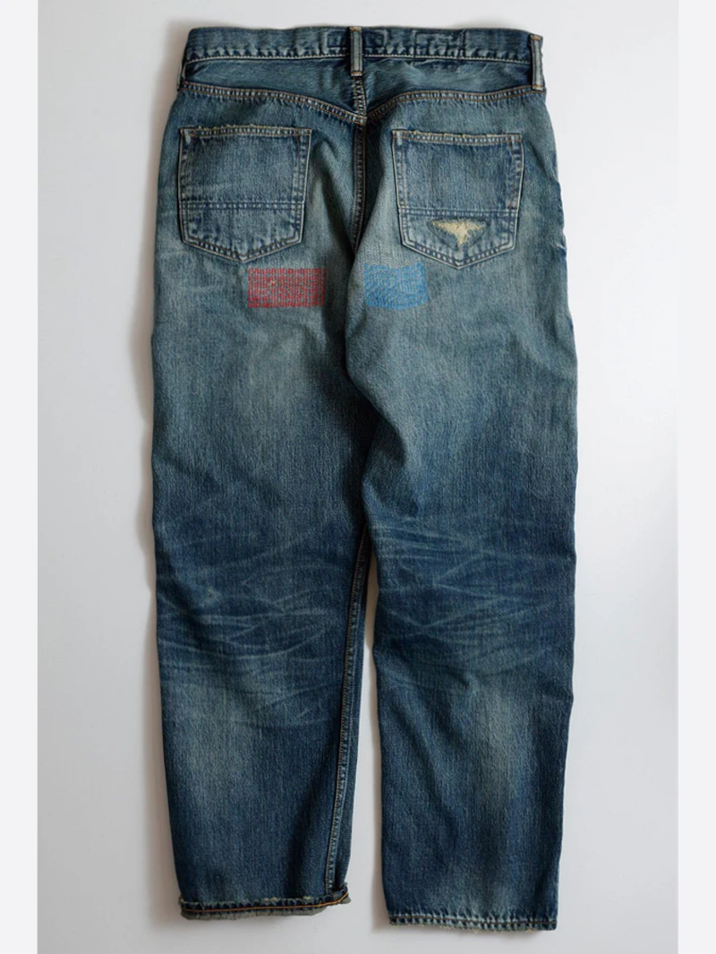 FDMTL FA25MG129 Indigo Classic Patchwork Jeans CS129
