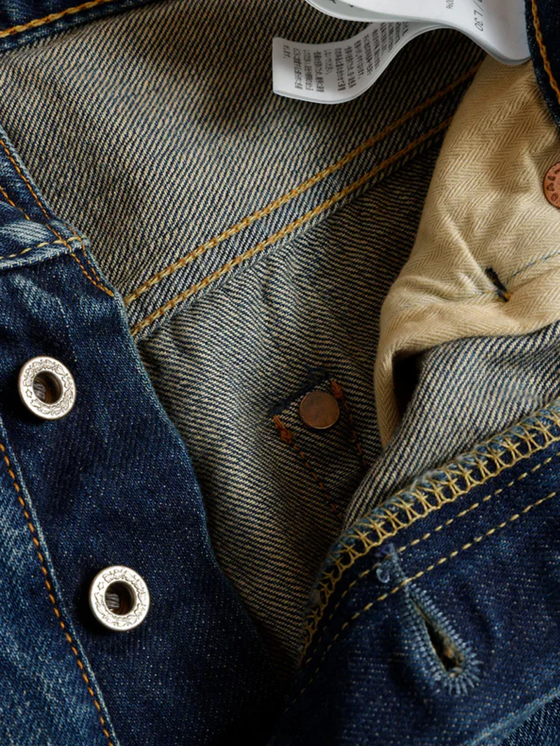 FDMTL FA25MG129 Indigo Classic Patchwork Jeans CS129