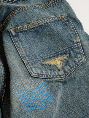 FDMTL FA25MG129 Indigo Classic Patchwork Jeans CS129