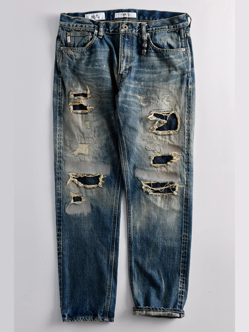 FDMTL FA25MG131 Indigo Patchwork Classic Fit Denim CS131