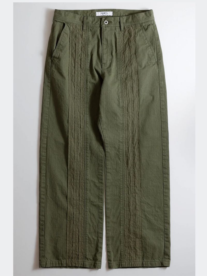 FDMTL FA25PN35B Khaki Obi Center Stripe Pants