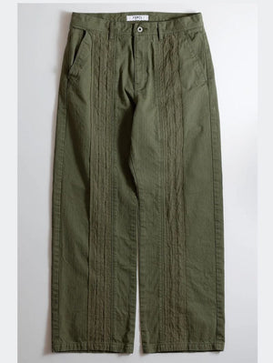 FDMTL FA25PN35B Khaki Obi Center Stripe Pants