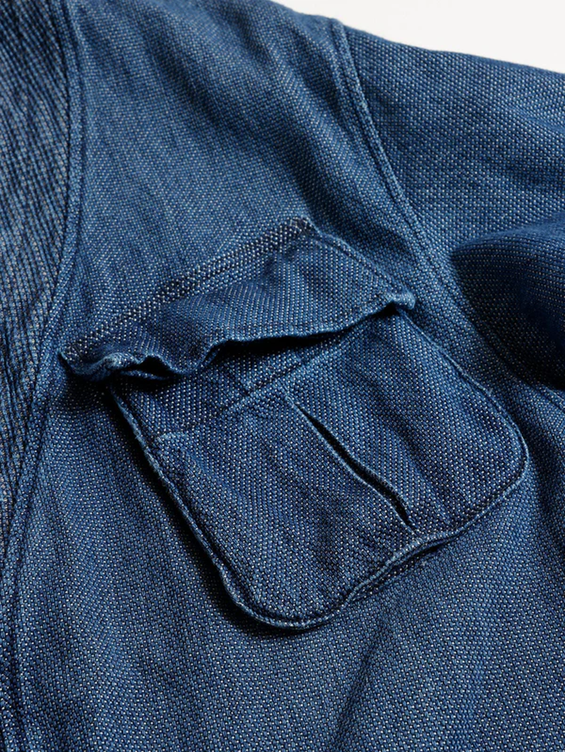FDMTL FA25TP44U Indigo Haori Jungle 3 YR Wash jacket