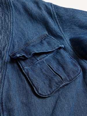 FDMTL FA25TP44U Indigo Haori Jungle 3 YR Wash jacket