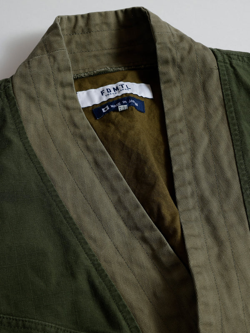 FDMTL FA25TP45B Khaki Haori Jungle Long Jacket