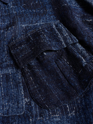 FDMTL INDIGO BORO MILITARY JACKET RINSE