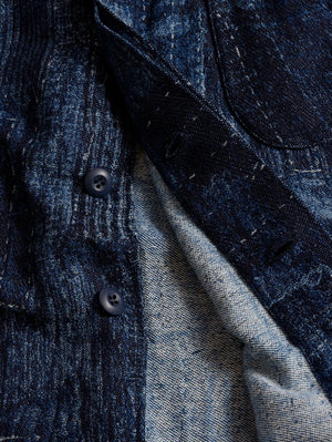 FDMTL INDIGO BORO MILITARY JACKET RINSE