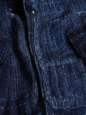 FDMTL INDIGO BORO MILITARY JACKET RINSE