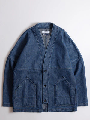 FDMTL INDIGO CARDIGAN 3YR WASH