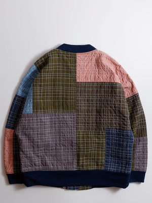 FDMTL KHAKI SASHIKO BOMBER JACKET RINSE