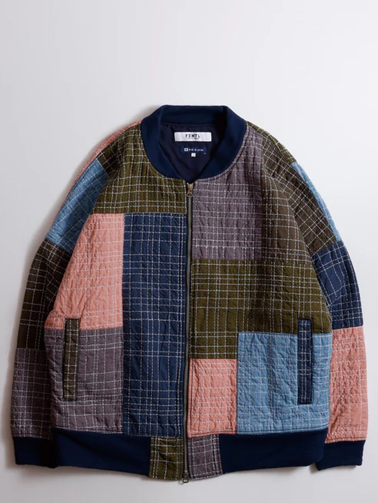 FDMTL KHAKI SASHIKO BOMBER JACKET RINSE - Mildblend Supply Co