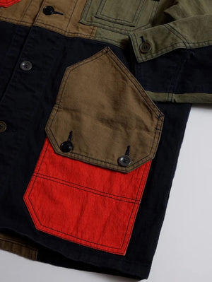 FDMTL PACHWORK COVERALL JACKET RINSE