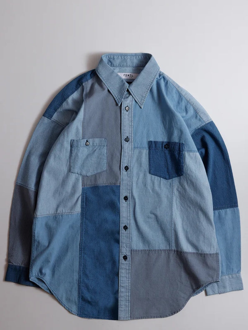 FDMTL PATCHWORK SHIRT 3YR WASH - Mildblend Supply Co FDMTL PATCHWORK SHIRT 3YR WASH - Mildblend Supply Co