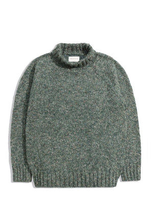 Far Afield Bayer Green Multi Color Rollneck Sweater