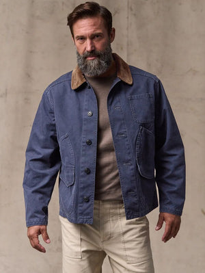 Filson Blue Mussel Canvas Outfitter Jacket