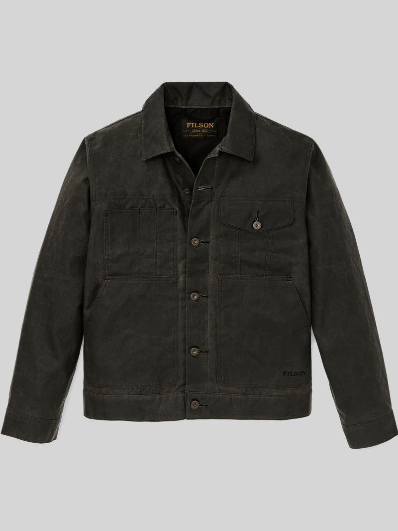 Filson Tin Cloth Beluga Short Lined Cruiser Jacket - Mildblend