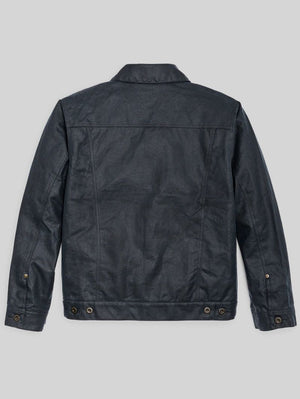 Filson Tin Cloth Service Blue Short Lined Cruiser Jacket