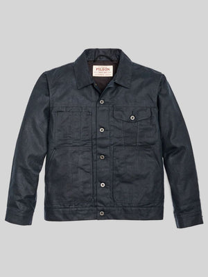 Filson Tin Cloth Service Blue Short Lined Cruiser Jacket