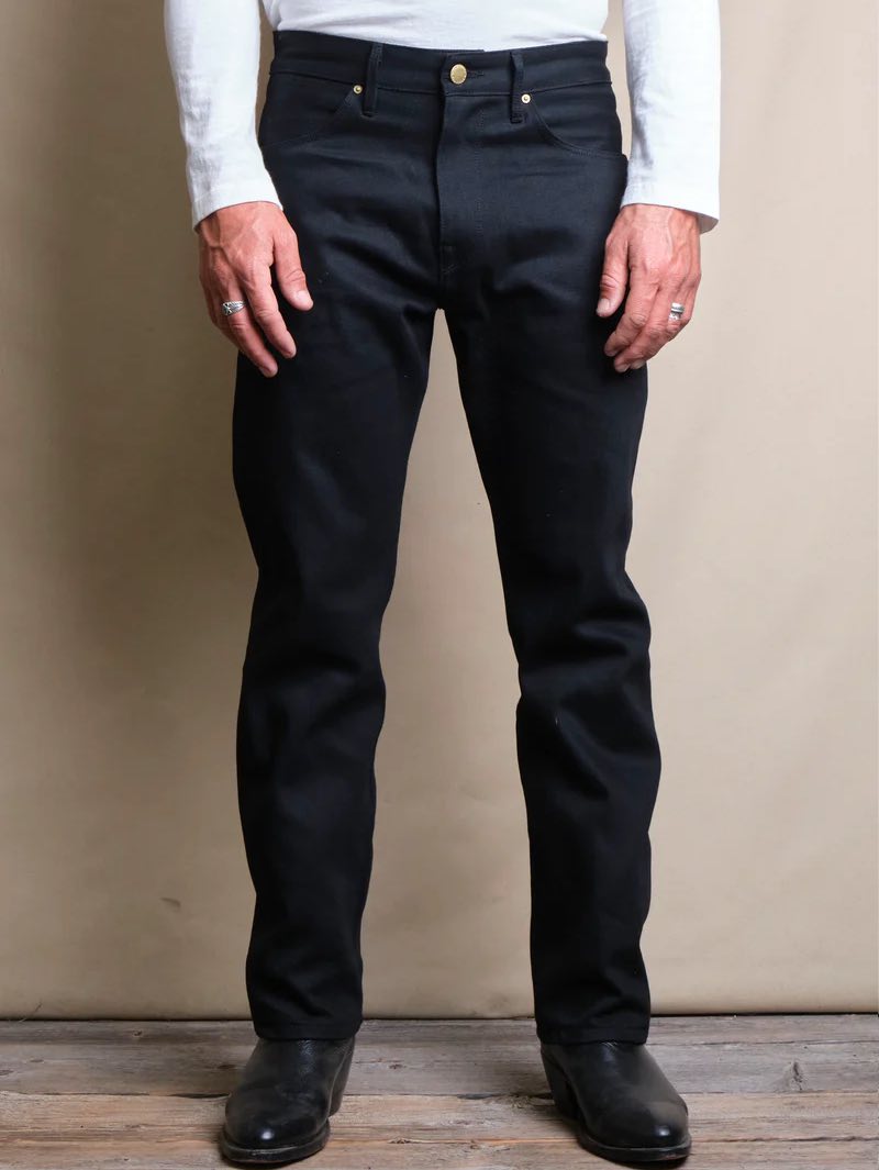 Freenote Cloth BLACK ACES HIGH Wilkes Western Cut 14 OUNCE Denim