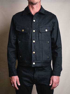 Freenote Cloth Black High Low 14oz Aces High Jacket