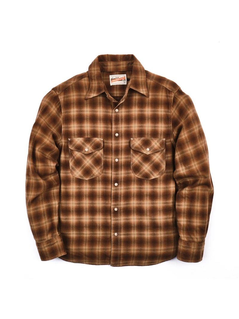 Freenote Cloth Bodie Brown Shadow Plaid Shirt