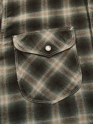 Freenote Cloth Bodie Forest Green Shadow Plaid Shirt