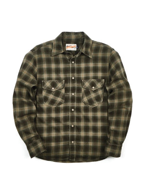 Freenote Cloth Bodie Forest Green Shadow Plaid Shirt