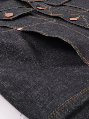 Freenote Cloth High Low Broken Twill Indigo jacket