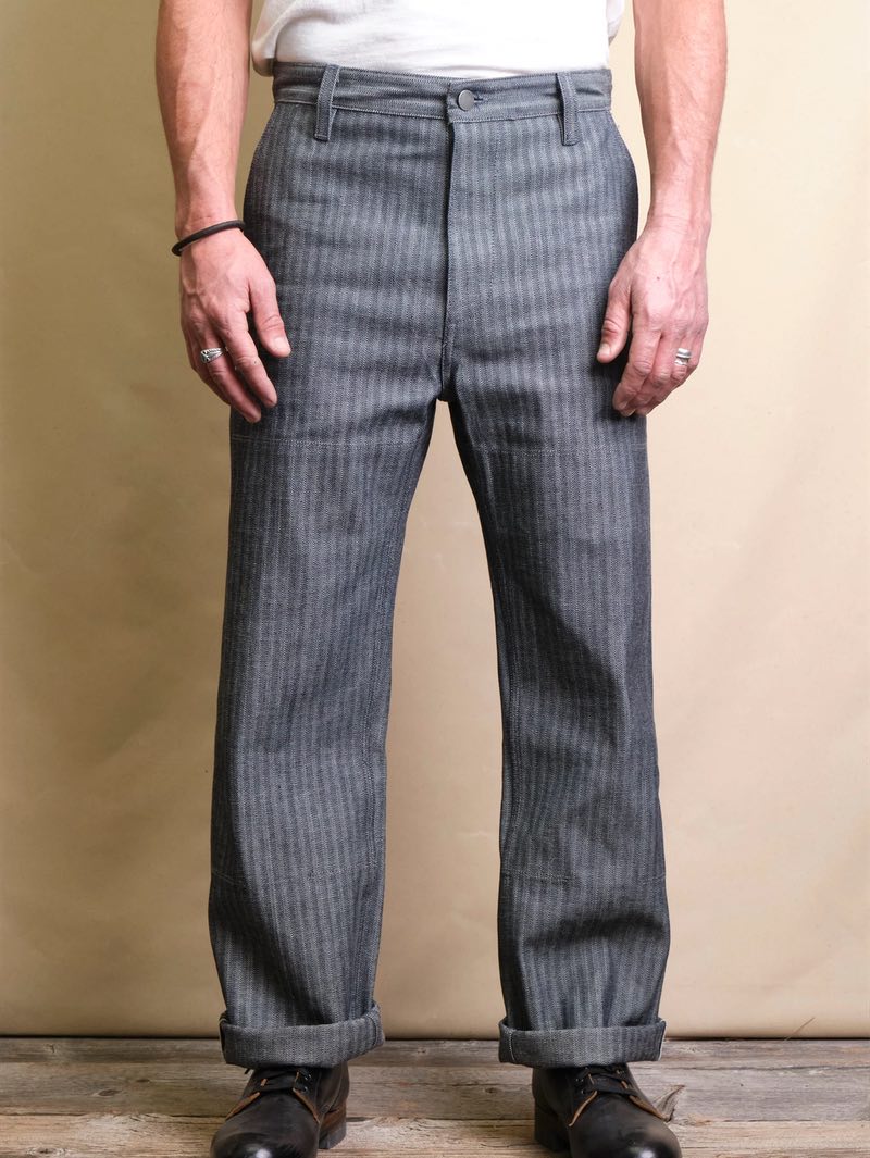 Freenote Cloth Ortega 13oz Grey Herringbone Pants