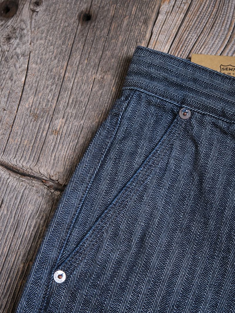 Freenote Cloth Ortega 13oz Grey Herringbone Pants