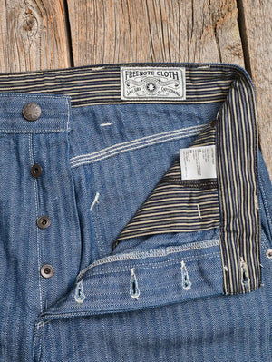 Freenote Cloth Ortega Pant Blue Herringbone 13oz