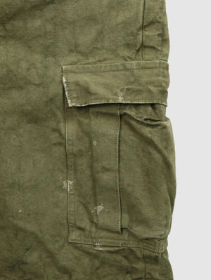 Full Count 1144VE Olive Green Tent Cloth Field Cargo Shorts VE (Vintage Effect)
