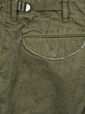 Full Count 1144VE Olive Green Tent Cloth Field Cargo Shorts VE (Vintage Effect)