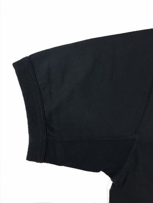 Full Count Black Flat Seam Heavyweight Henley T shirt