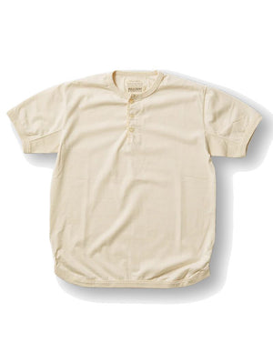Full Count Ecru Flat Seam Heavyweight Henley T shirt