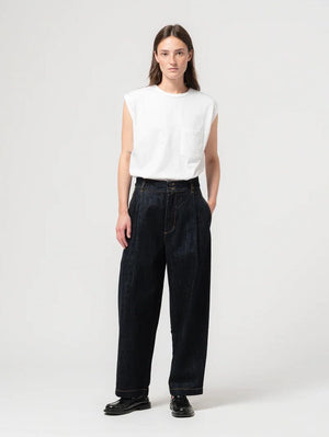 Girls of Dust British Worker Pants Century Denim Blue