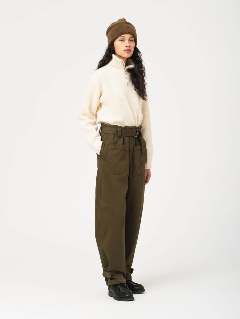 Girls of Dust Motorcycle Pants Bull Denim Shitake