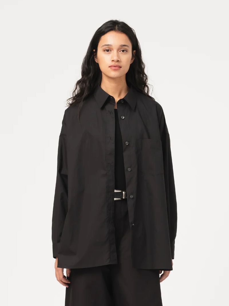 Girls of Dust Supernova Shirt Silky Poplin Black