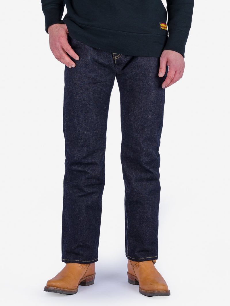 Iron Heart Denim IH-634S-19L 19oz Left Hand Twill Selvedge Denim Straight Indigo
