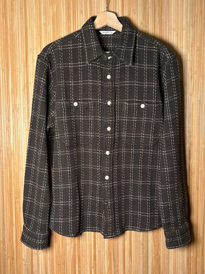 3sixteen Espresso Twill Utility Flannel Shirt