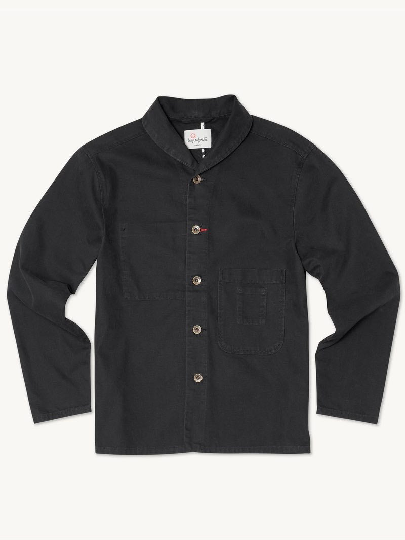 Imperfects  Obsidian Shepherds Shirt in Craft Canvas