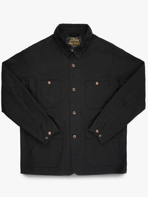 Iron Heart Denim Black IHJ-148-BRN 10oz Kurashikizome® Organic Cotton Duck Chore Jacket (Copy)