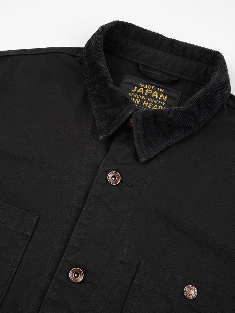 Iron Heart Denim Black IHJ-148-BRN 10oz Kurashikizome® Organic Cotton Duck Chore Jacket (Copy)